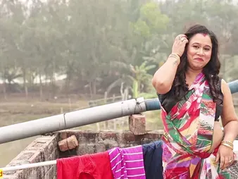 Observe this Indian beauty with a marvelous assets take it stiff in doggy fashion on the rooftop