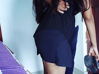 Slender Sri Lankan girlfriend Girlfriend makes Shufty at So Powered corroboration hard-core fun with the brush hot friend
