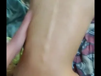 Step-daughter-in-law & step-daddy take turns screwing small teenage's cock-squeezing tochis like there's no subsequent