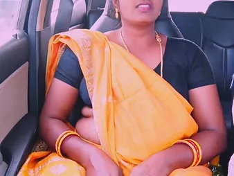 Super-steamy Indian young lady heads nasty in motor car with her messy Hindi cheating