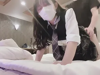 Naughty Japanese college girl here uniform gets a hardcore pounding after fleshly caught on camera